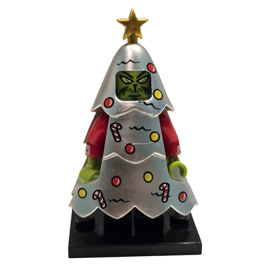 Custom Lego Compatible Holiday Grinch w/tree outfit Minifig