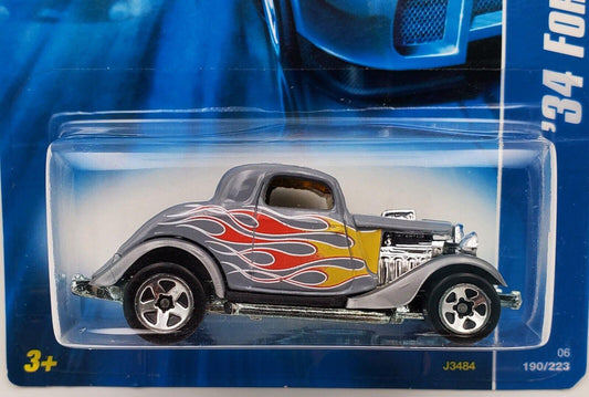 '34 FORD 3-WINDOW Gray 2006 Hot Wheels Mainline #190