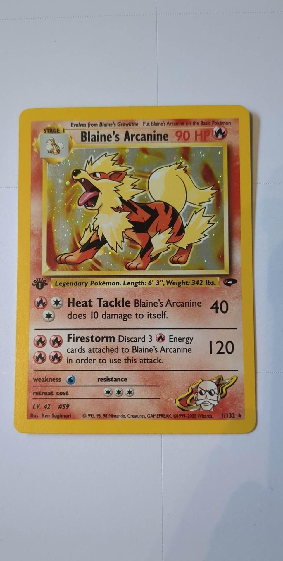 1st edition Blaine's Arcanine - Gym Challenge #001/132 (Lightly Played)