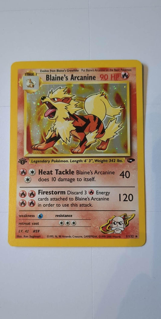 1. Ausgabe Blaine's Arcanine – Gym Challenge #001/132 (wenig gespielt)
