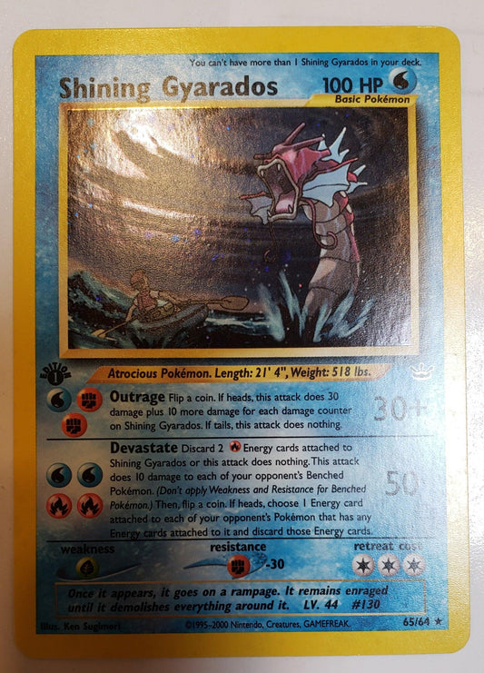 1st Edition Shining Gyarados - Neo Revelation (N3) #65/64