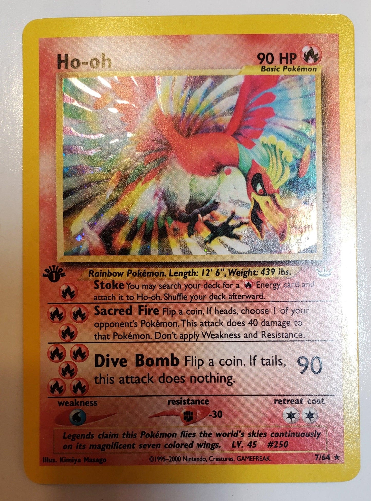 1st edition Ho-oh (7) - Neo Revelation (N3) #07/64