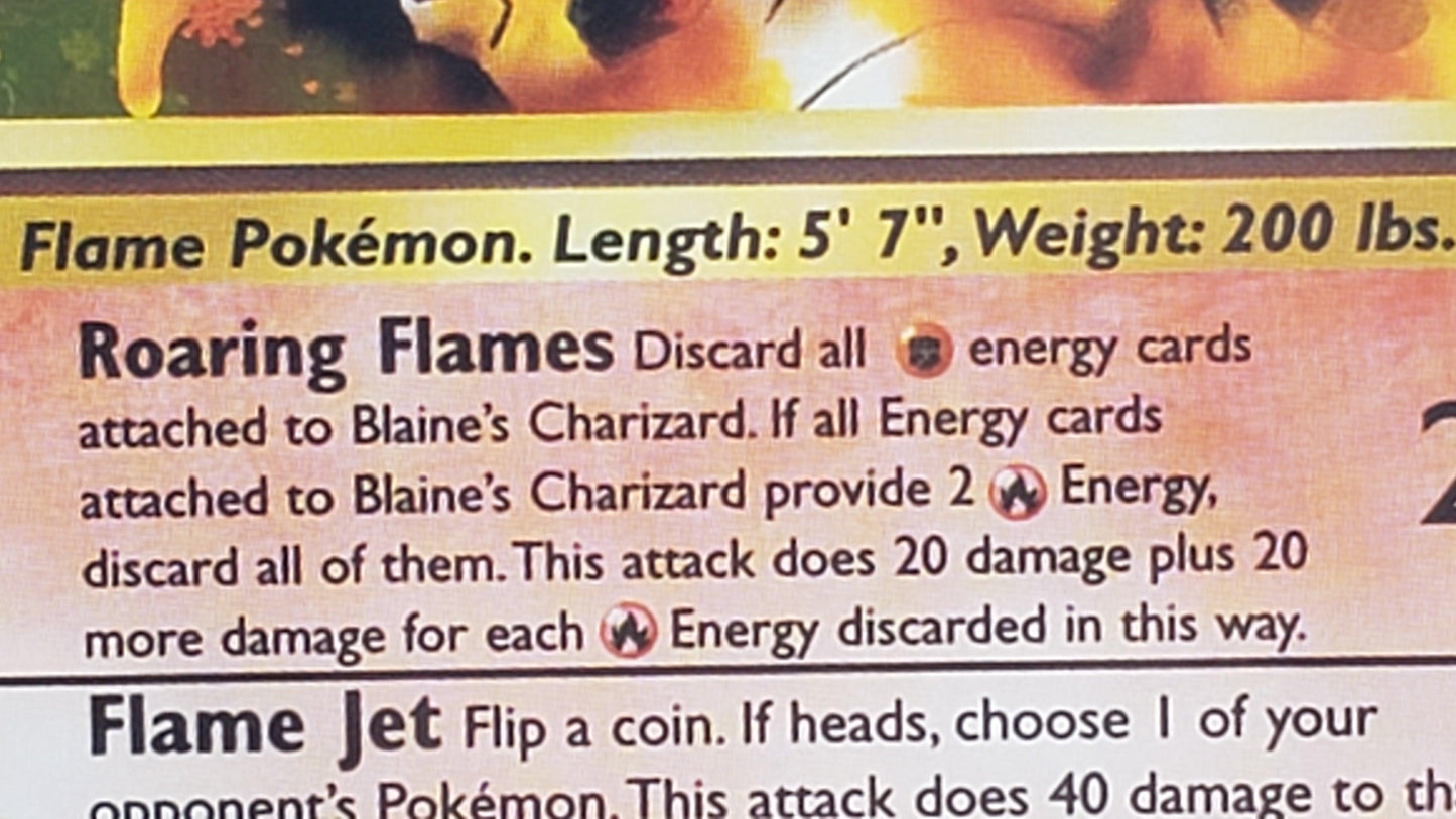 1st edition Blaine's Charizard - Gym Challenge