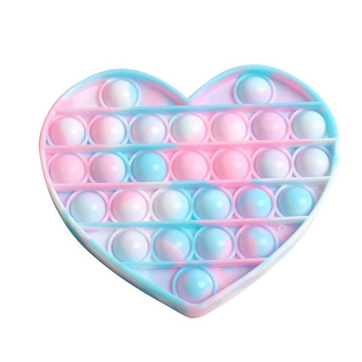 Sensory Rainbow Fidget Pop! Toy Heart