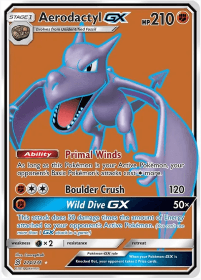 Pokemon Aerodactyl GX (Full Art)  DX Games & More – Dx Games & More