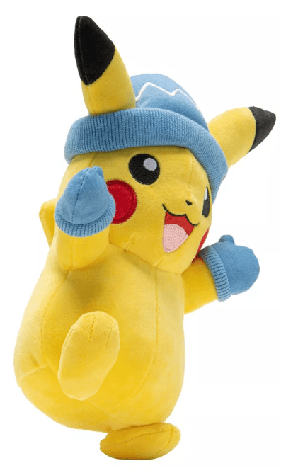 Pokemon 8" Seasonal Plush (Holiday) Pikachu with Winter Hat and Mittens