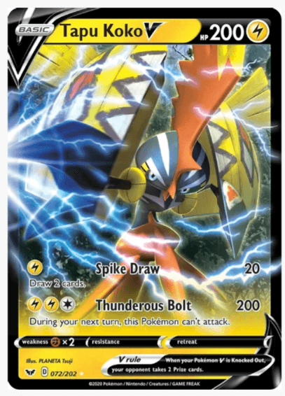 Tapu Koko V - SWSH01: Sword & Shield Base Set #072/202