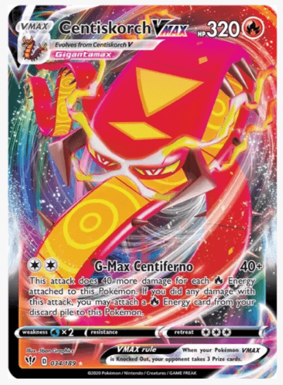 Centiskorch VMAX - SWSH03: Darkness Ablaze #034/189