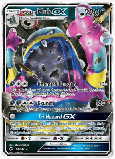 Alolan Muk GX - SM - Burning Shadows #84/147