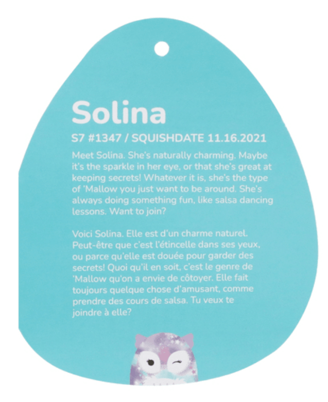 Squishmallows - Solina the Owl 7.5 in