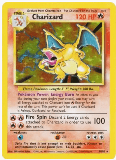 Charizard - Base Set #004/102 (Moderately Played)