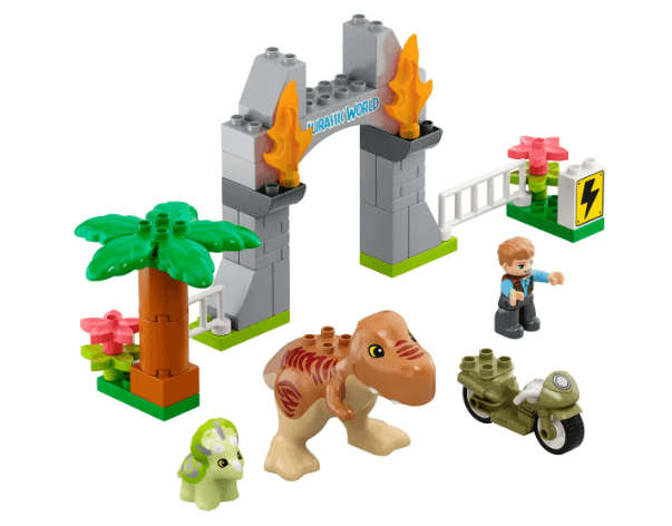 LEGO Duplo T. rex and Triceratops Dinosaur Breakout 10939 Building Kit