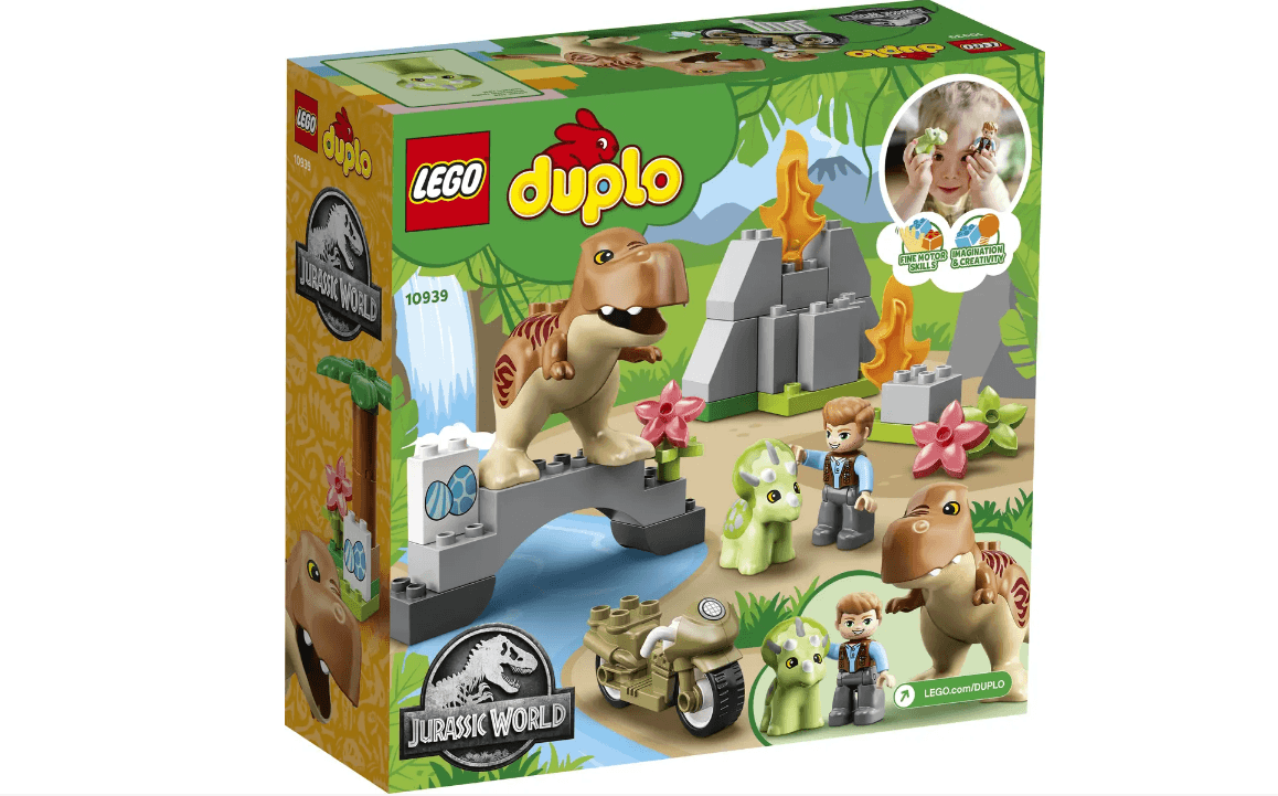LEGO Duplo T. rex and Triceratops Dinosaur Breakout 10939 Building Kit