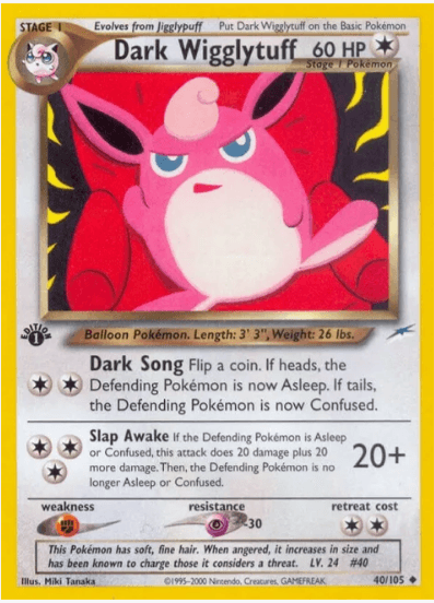 1st Edition Dark Wigglytuff - Neo Destiny #040/105 (Heavily Played)