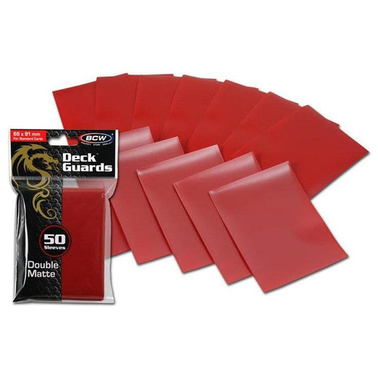 Deck Guard Sleeves: Matte Red (50)