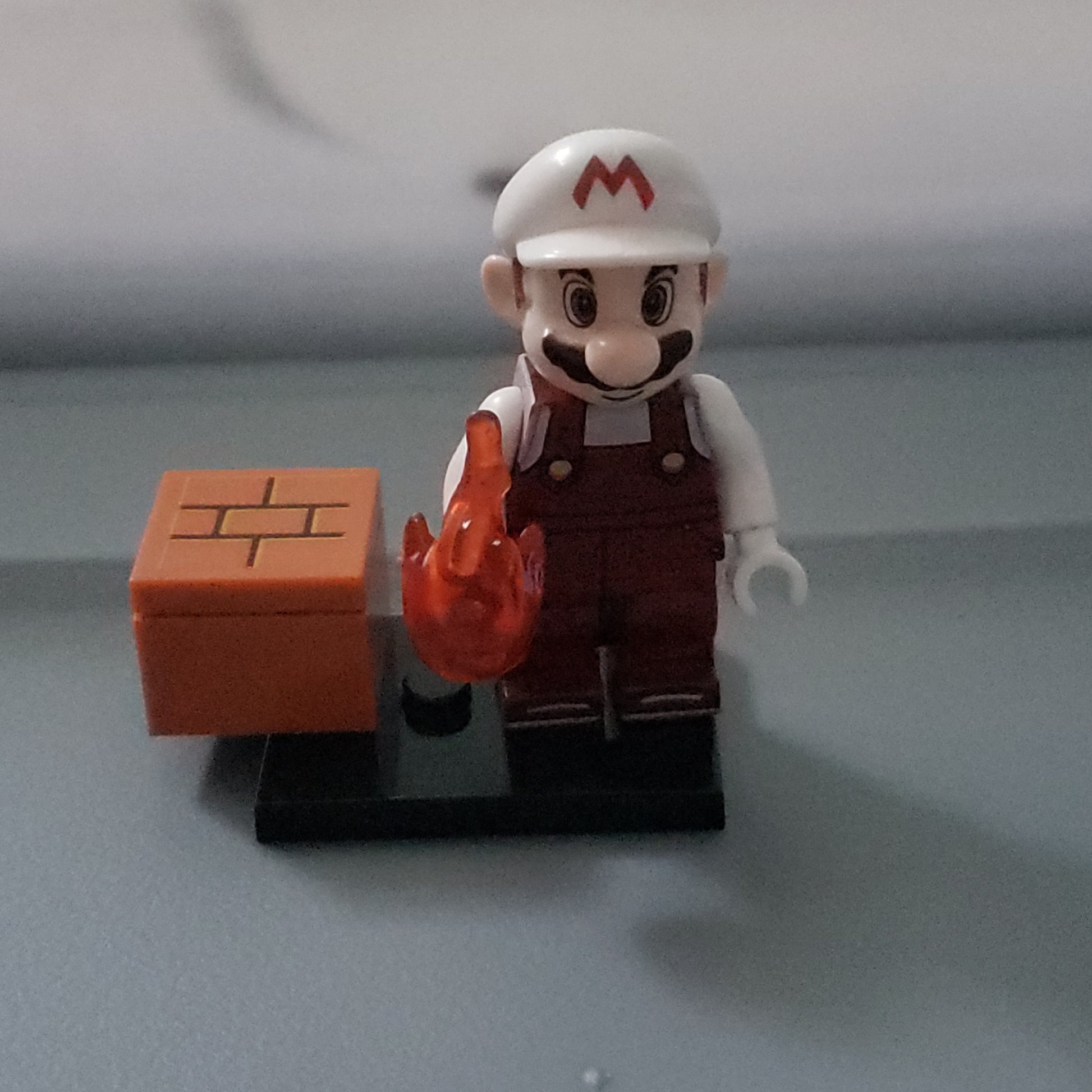Custom Lego Compatible Fire Power Mario Minifig