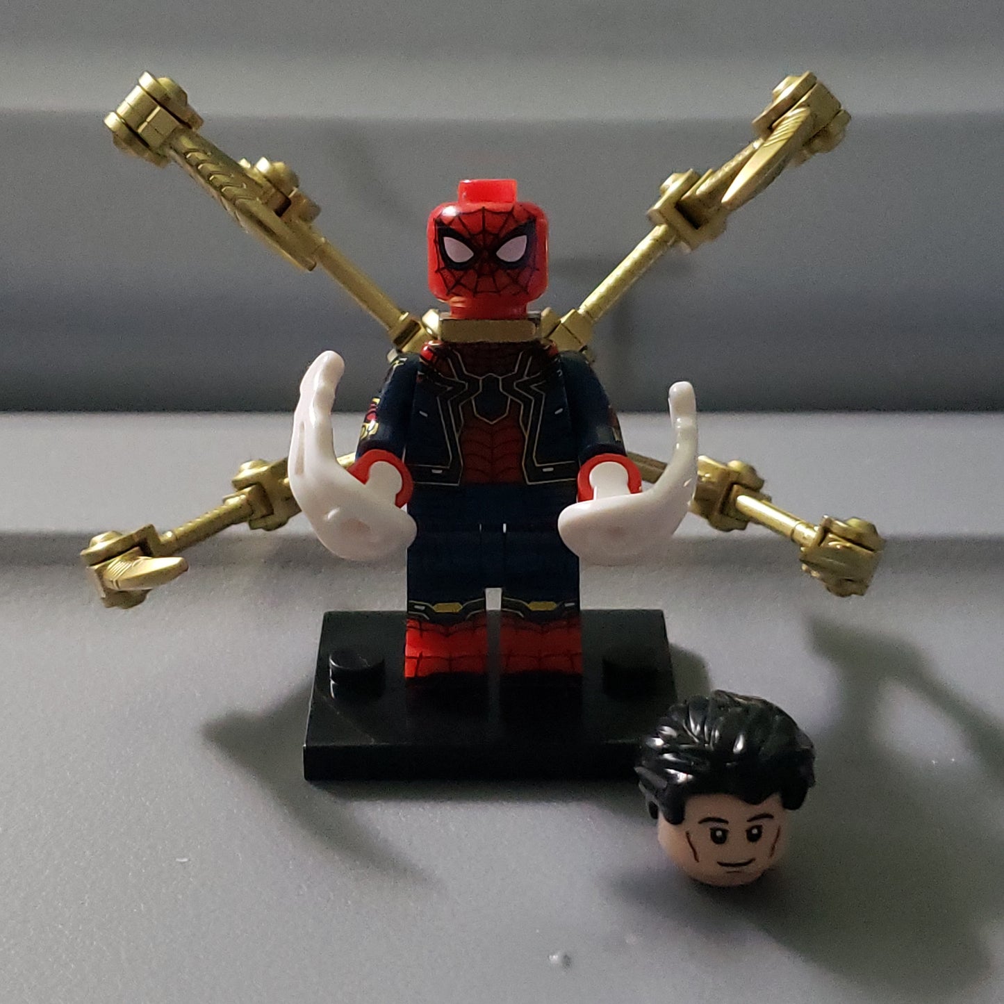 Custom Lego Compatible Spiderman with Iron Spider Legs Minifig