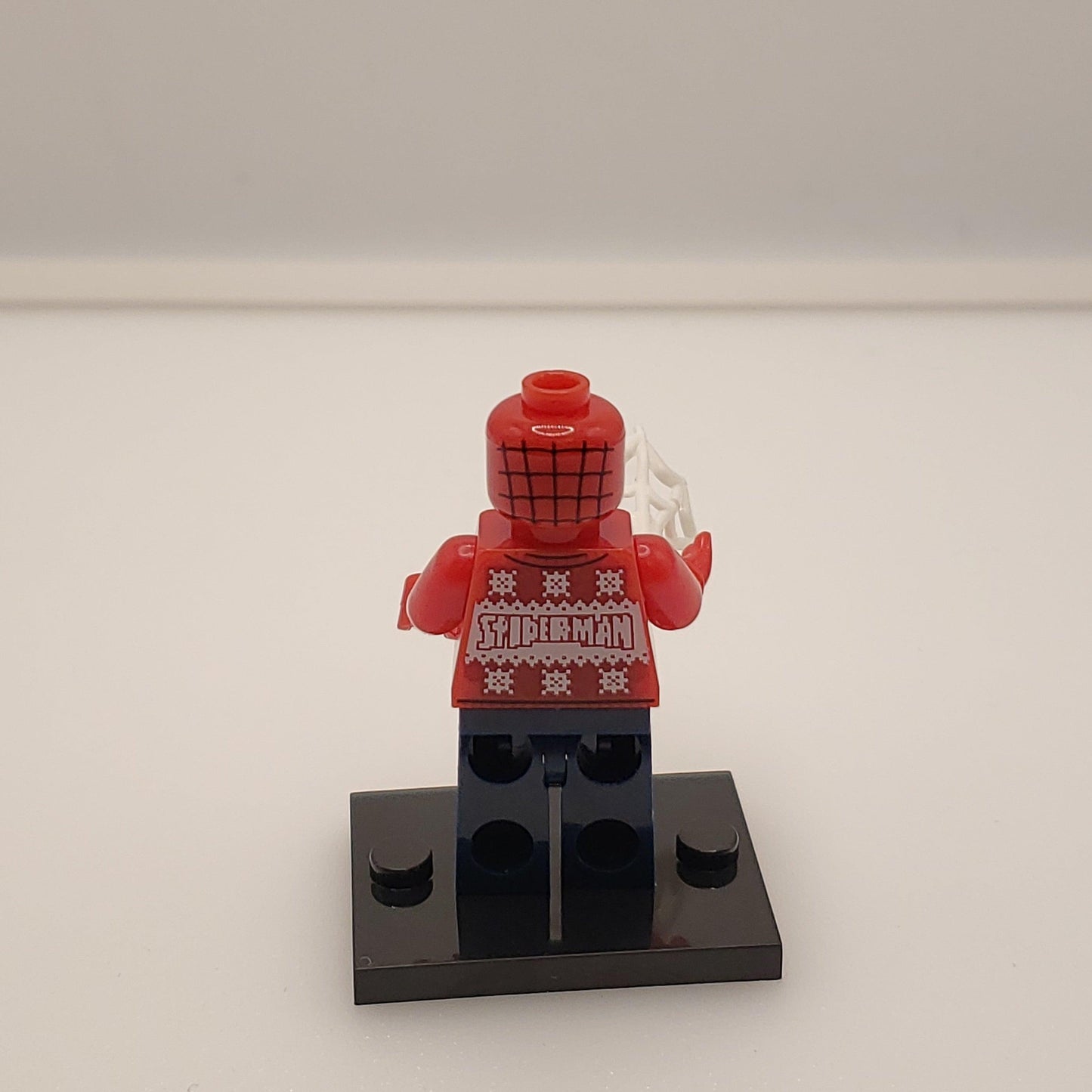 Benutzerdefinierte Lego-kompatible Holiday Spiderman-Minifigur