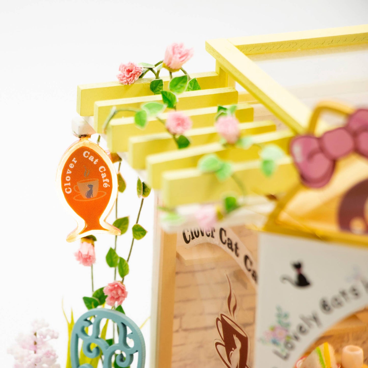DIY Miniature House Kit: Clover Cat Café
