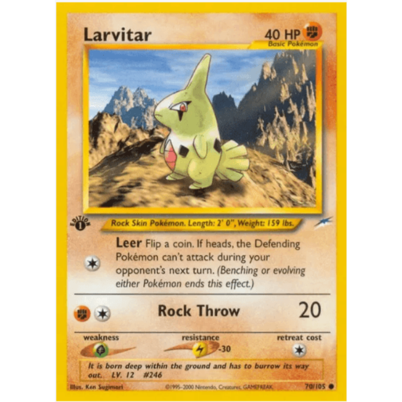 1st Edition Larvitar - Neo Destiny #070/105
