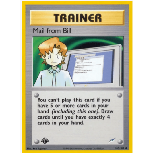 1st Edition Mail from Bill - Neo Destiny #105/105