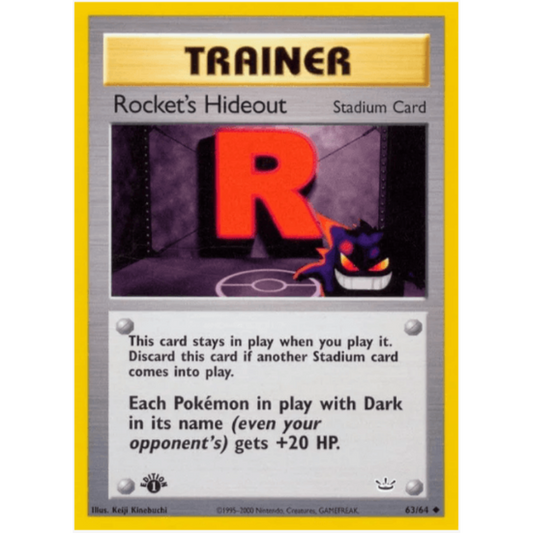 1st Edition Rocket's Hideout - Neo Revelation #63/64