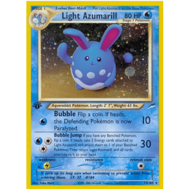 1st edition Light Azumarill - Neo Destiny #013/105