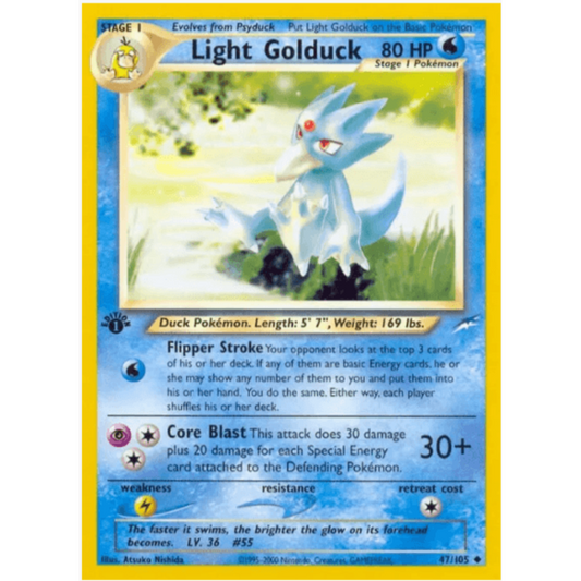 1st edition Light Golduck - Neo Destiny #047/105