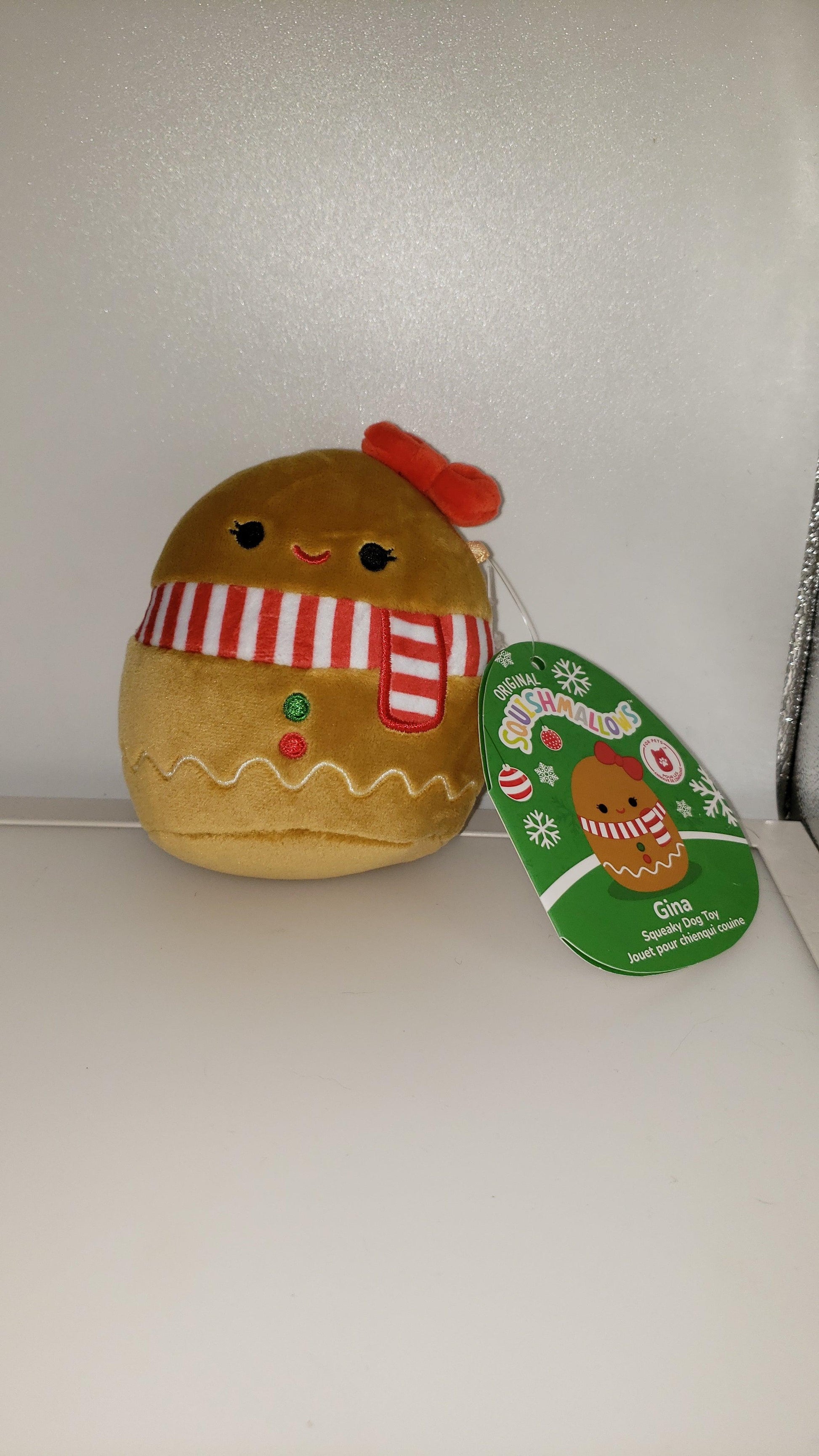 Original Squishmallow Dog Toy - Gina the Gingerbread 4.5in