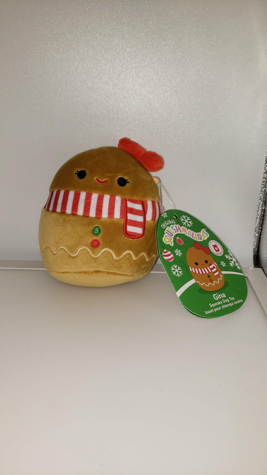 Original Squishmallow Dog Toy - Gina the Gingerbread 4.5in
