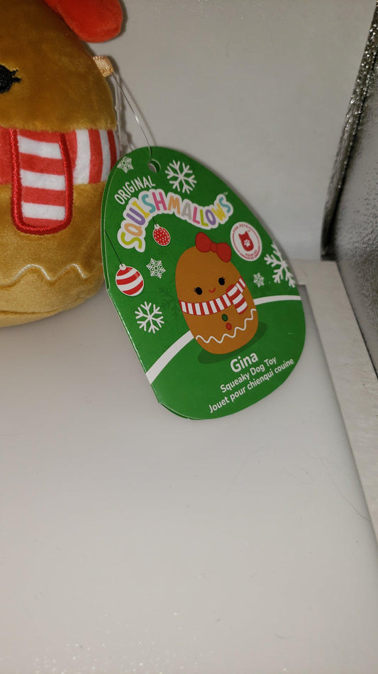 Original Squishmallow Dog Toy - Gina the Gingerbread 4.5in