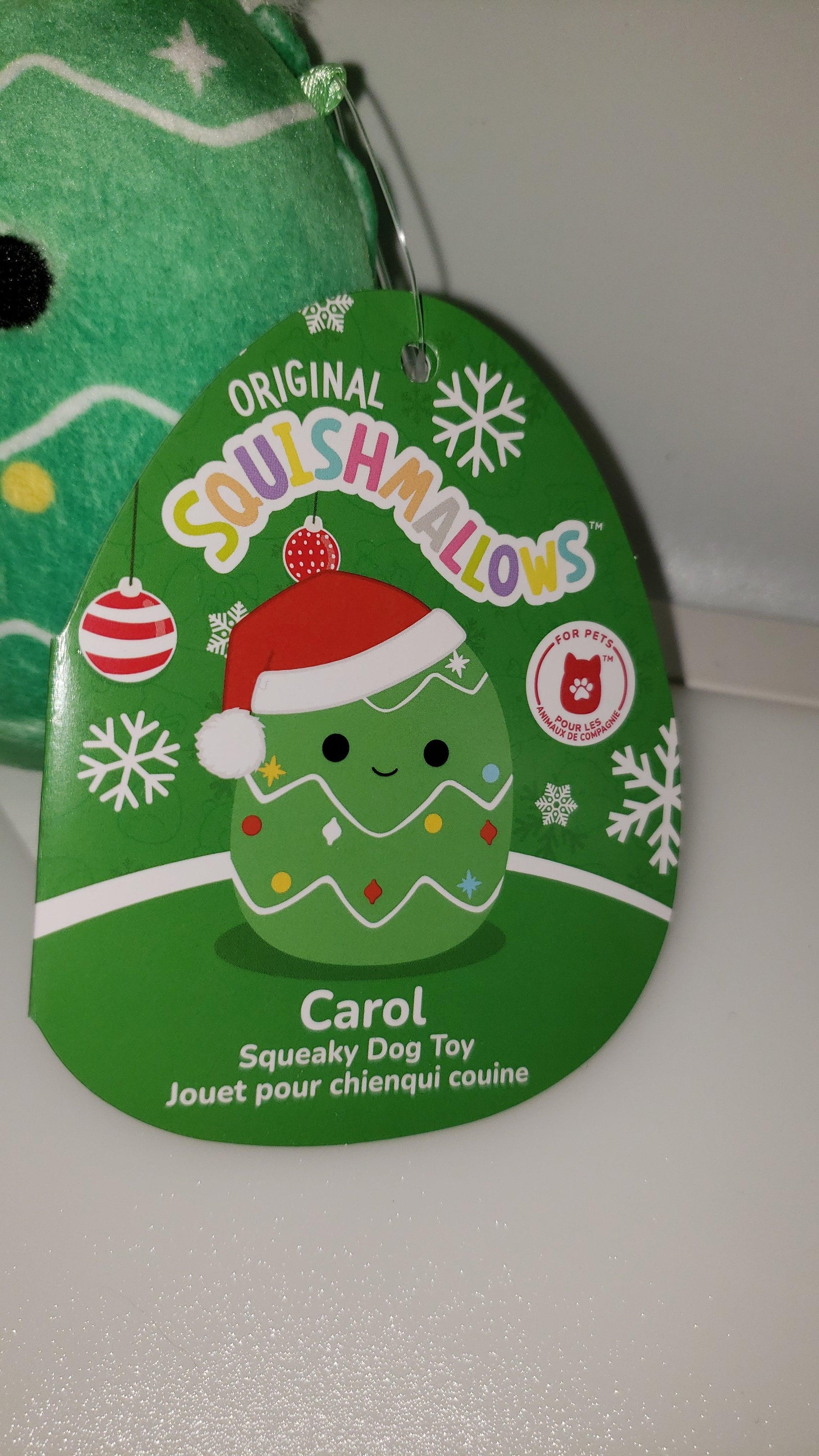 Original Squishmallow Dog Toy - Carol the Christmas tree 4.5in