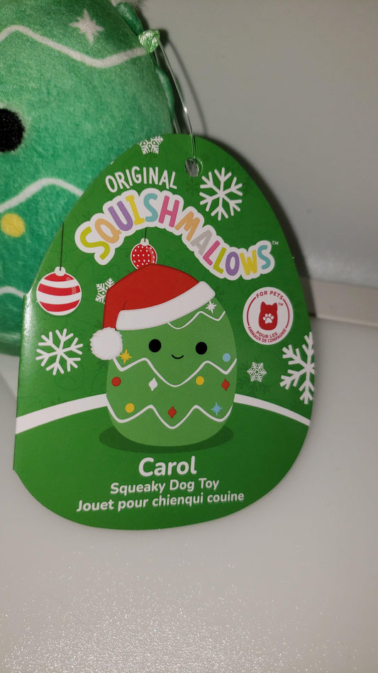 Original Squishmallow Dog Toy - Carol the Christmas tree 4.5in