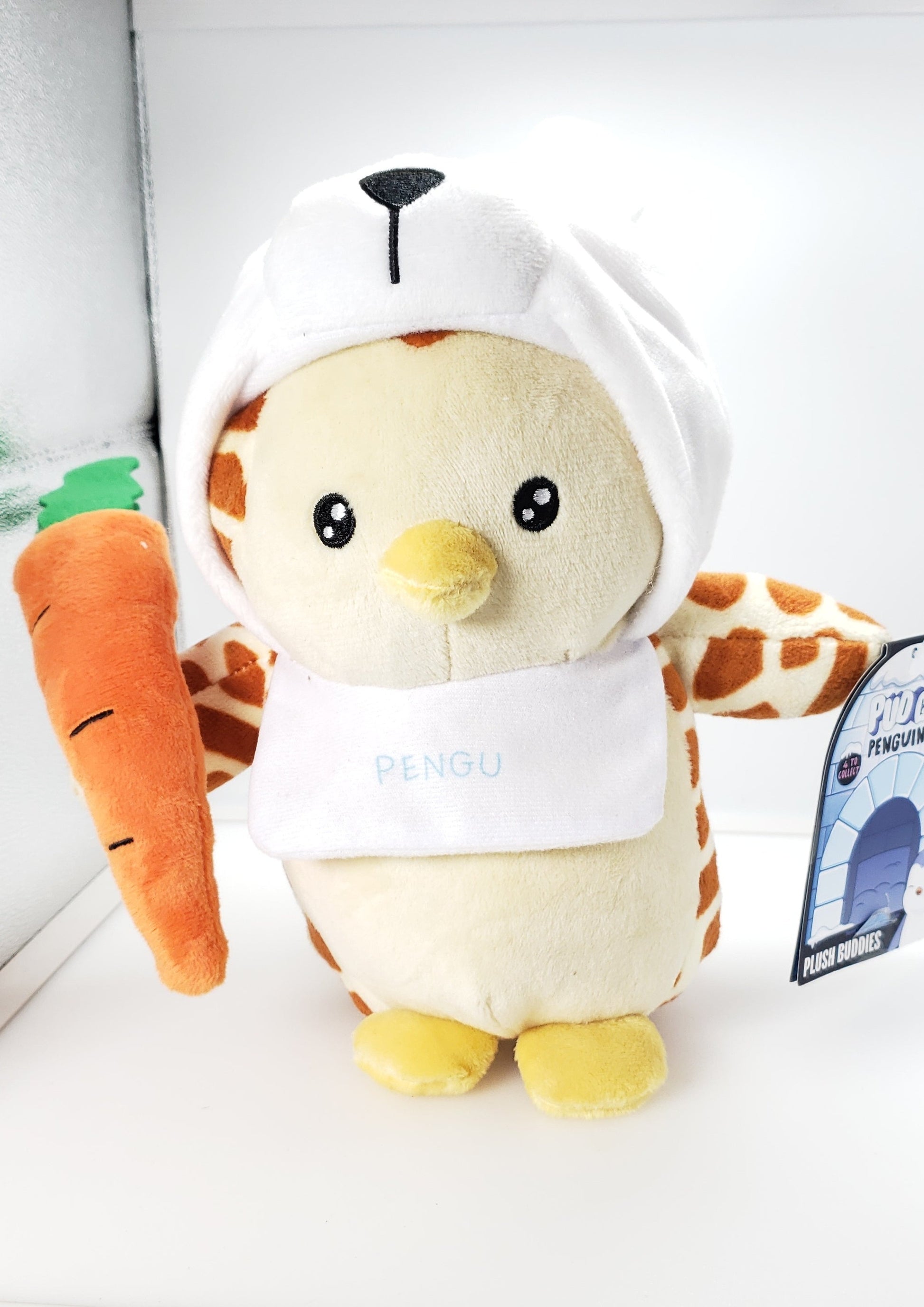 Pudgy Penguins Plush - Lil Carrot w/Bear hat 8inch