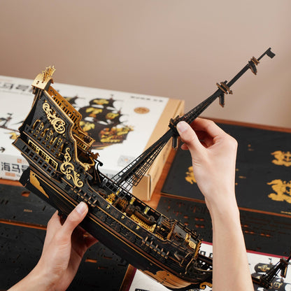 DIY Wooden Puzzle: The Seahorse Barque