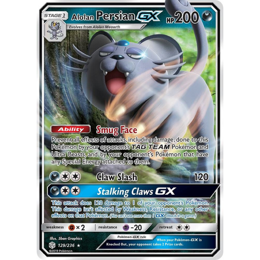 Alolan Persian GX - Cosmic Eclipse #129/236