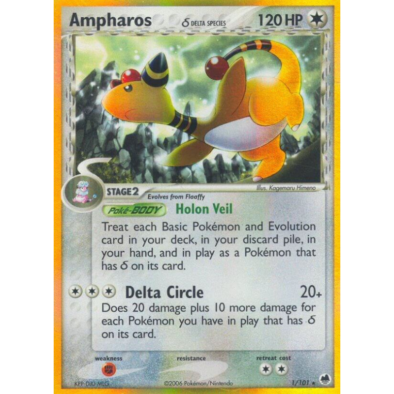 Ampharos (Delta Species) - Dragon Frontiers #1/101