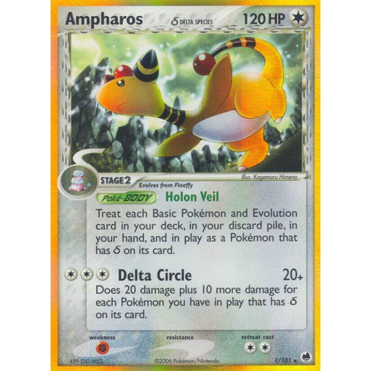 Ampharos (Delta Species) - Dragon Frontiers #1/101