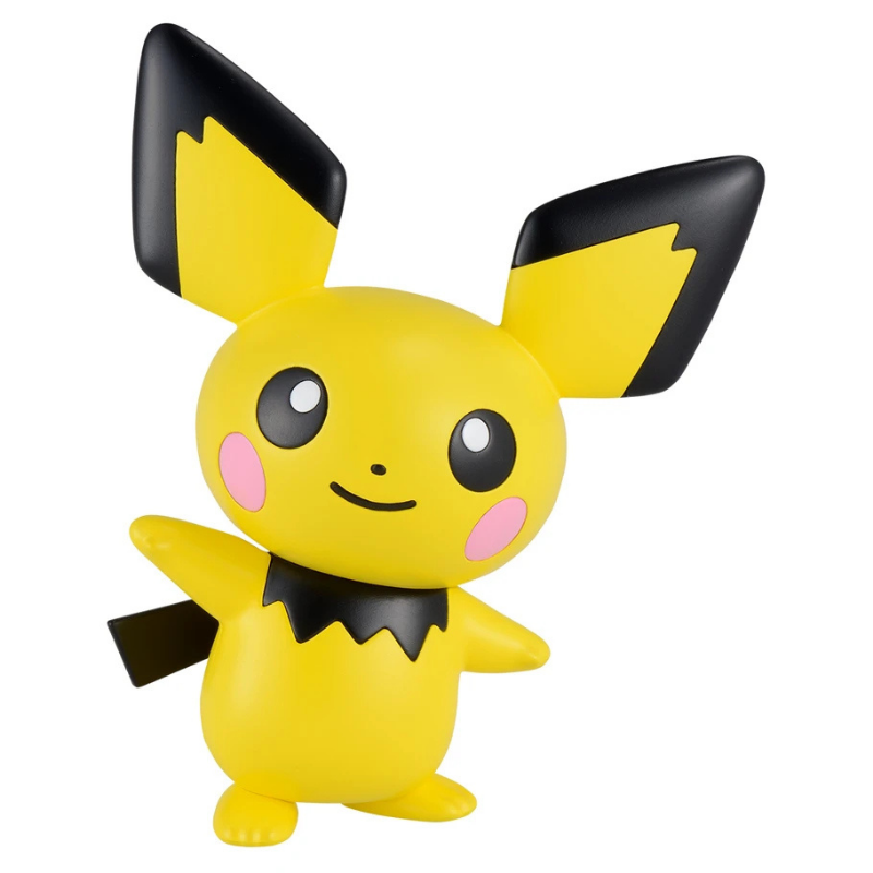 Yellow cartoon character with black ears and collar on a white background