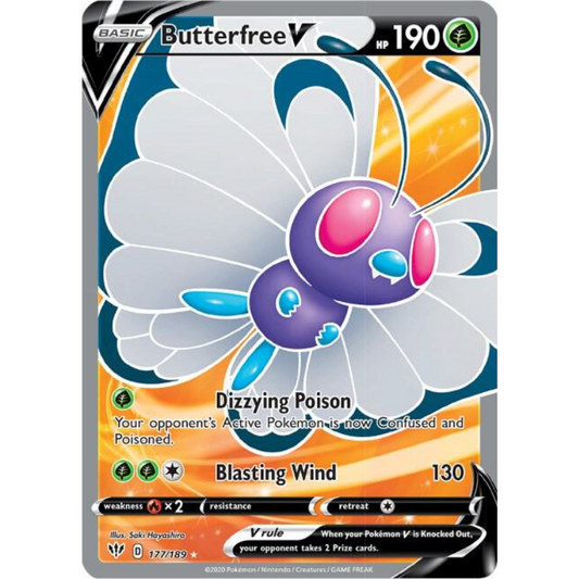 Butterfree V (Full Art)  - Darkness Ablaze #177/189