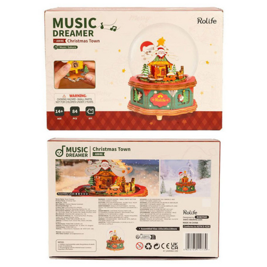 Christmas Town Music Box - Rolife DIY Miniature