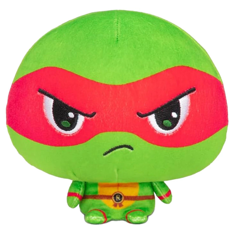 Plush toy resembling a character from a popular animated series with green head and red face.