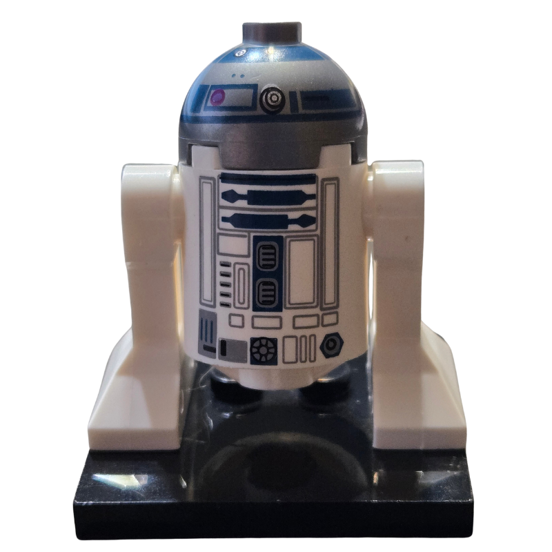 Model of R2-D2 from Star Wars on a white background