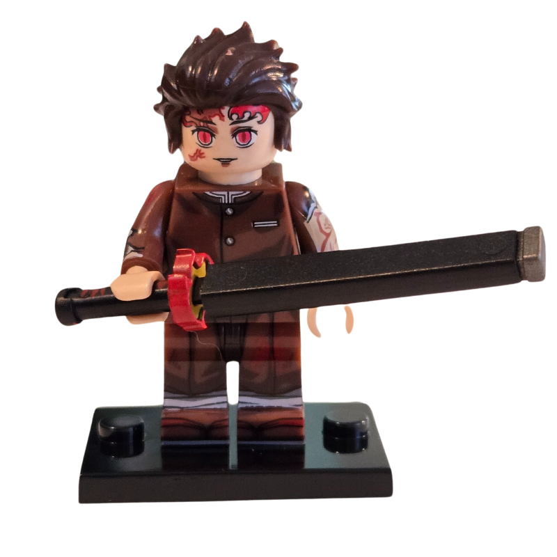 Custom Lego Compatible Demon Slayer Tanjiro Kamado Demon Form Minifig