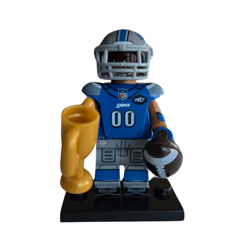 Custom Lego Compatible Football Detroit Lions Minifig