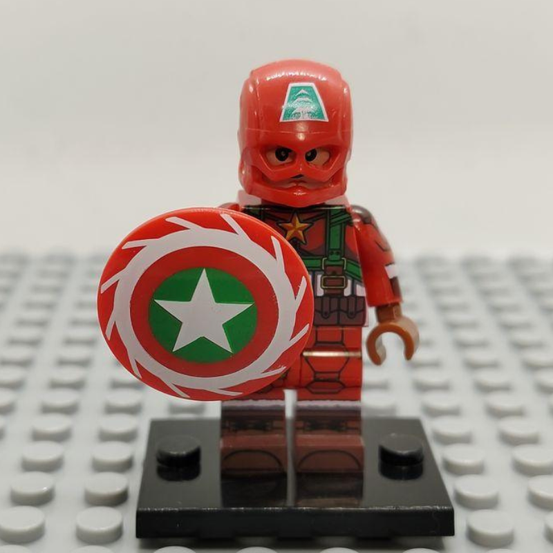 Custom Lego Compatible Holiday Captain America Minifig