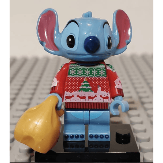 Custom Lego Compatible Holiday Stitch Minifig