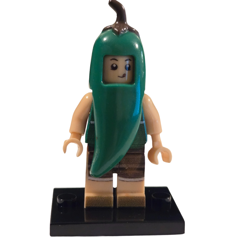 Custom Lego Compatible Jalapeno Costume Minifig