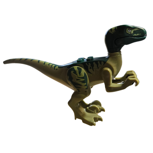 Custom Lego Compatible Jurassic World Green Velociraptor Big Fig