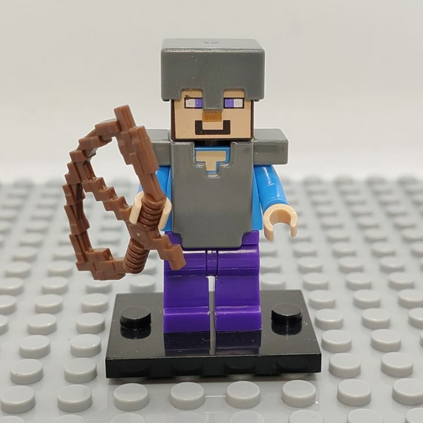 Custom Lego Compatible Minecraft Iron Armor Steve Minifig – Dx Games & More